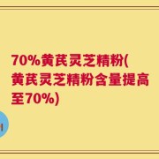 70%黄芪灵芝精粉(黄芪灵芝精粉含量提高至70%)