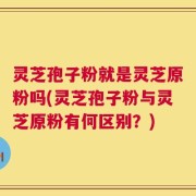 灵芝孢子粉就是灵芝原粉吗(灵芝孢子粉与灵芝原粉有何区别？)