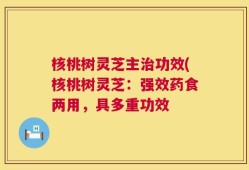 核桃树灵芝主治功效(核桃树灵芝：强效药食两用，具多重功效