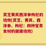 灵芝黄芪西洋参枸杞的功效(灵芝、黄芪、西洋参、枸杞：四种宝贵食材的健康功效)