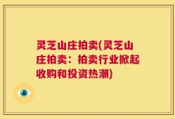 灵芝山庄拍卖(灵芝山庄拍卖：拍卖行业掀起收购和投资热潮)