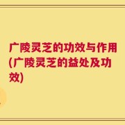 广陵灵芝的功效与作用(广陵灵芝的益处及功效)