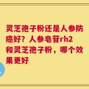 灵芝孢子粉还是人参防癌好？人参皂苷rh2和灵芝孢子粉，哪个效果更好