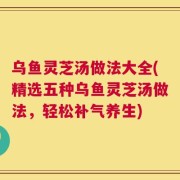 乌鱼灵芝汤做法大全(精选五种乌鱼灵芝汤做法，轻松补气养生)