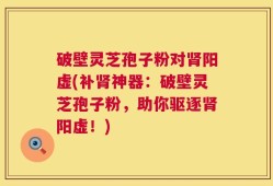 破壁灵芝孢子粉对肾阳虚(补肾神器：破壁灵芝孢子粉，助你驱逐肾阳虚！)