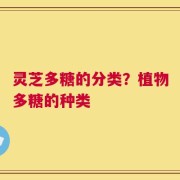 灵芝多糖的分类？植物多糖的种类