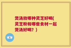煲汤放哪种灵芝好喝(灵芝粉和哪些食材一起煲汤好喝？)