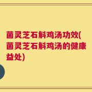 菌灵芝石斛鸡汤功效(菌灵芝石斛鸡汤的健康益处)