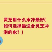 灵芝用什么水冲最好(如何选择最适合灵芝冲泡的水？)