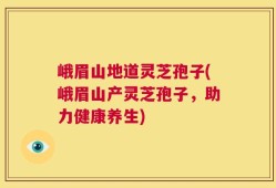 峨眉山地道灵芝孢子(峨眉山产灵芝孢子，助力健康养生)