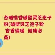 杏暖橘香破壁灵芝孢子粉(破壁灵芝孢子粉  杏香橘暖  健康必备)
