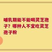 哺乳期能不能喝灵芝孢子？哪种人不宜吃灵芝孢子粉