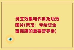 灵芝效果和作用及功效图片(灵芝：带给您全面健康的重要营养素)