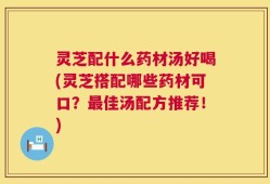 灵芝配什么药材汤好喝(灵芝搭配哪些药材可口？最佳汤配方推荐！)
