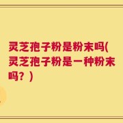 灵芝孢子粉是粉末吗(灵芝孢子粉是一种粉末吗？)
