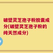 破壁灵芝孢子粉胶囊成分(破壁灵芝孢子粉的纯天然成分)