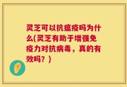 灵芝可以抗瘟疫吗为什么(灵芝有助于增强免疫力对抗病毒，真的有效吗？)