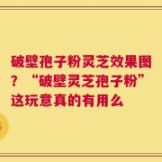 破壁孢子粉灵芝效果图？“破壁灵芝孢子粉”这玩意真的有用么
