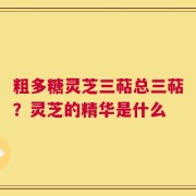 粗多糖灵芝三萜总三萜？灵芝的精华是什么