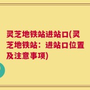 灵芝地铁站进站口(灵芝地铁站：进站口位置及注意事项)