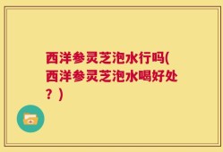 西洋参灵芝泡水行吗(西洋参灵芝泡水喝好处？)
