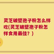 灵芝破壁孢子粉怎么样吃(灵芝破壁孢子粉怎样食用最佳？)