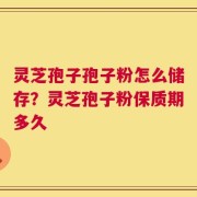 灵芝孢子孢子粉怎么储存？灵芝孢子粉保质期多久