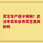 灵芝生产孢子视频？武汉丰实农业养灵芝是真的吗