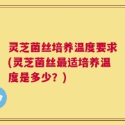 灵芝菌丝培养温度要求(灵芝菌丝最适培养温度是多少？)