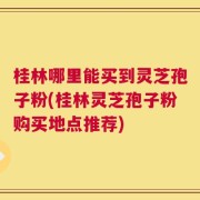 桂林哪里能买到灵芝孢子粉(桂林灵芝孢子粉购买地点推荐)