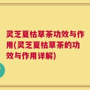 灵芝夏枯草茶功效与作用(灵芝夏枯草茶的功效与作用详解)