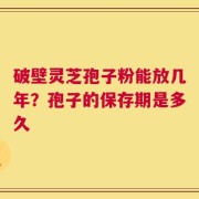 破壁灵芝孢子粉能放几年？孢子的保存期是多久