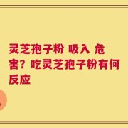 灵芝孢子粉 吸入 危害？吃灵芝孢子粉有何反应