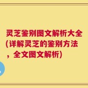 灵芝鉴别图文解析大全(详解灵芝的鉴别方法，全文图文解析)