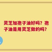 灵芝加孢子油好吗？孢子油是用灵芝做的吗？