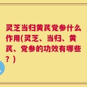 灵芝当归黄芪党参什么作用(灵芝、当归、黄芪、党参的功效有哪些？)