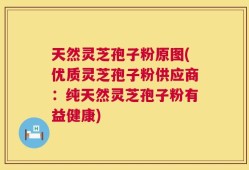 天然灵芝孢子粉原图(优质灵芝孢子粉供应商：纯天然灵芝孢子粉有益健康)