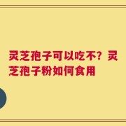 灵芝孢子可以吃不？灵芝孢子粉如何食用