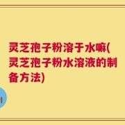 灵芝孢子粉溶于水嘛(灵芝孢子粉水溶液的制备方法)