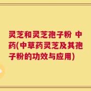 灵芝和灵芝孢子粉 中药(中草药灵芝及其孢子粉的功效与应用)