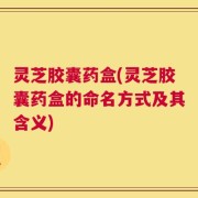 灵芝胶囊药盒(灵芝胶囊药盒的命名方式及其含义)