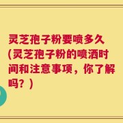 灵芝孢子粉要喷多久 (灵芝孢子粉的喷洒时间和注意事项，你了解吗？)