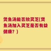 煲鱼汤能否放灵芝(煲鱼汤加入灵芝是否有益健康？)