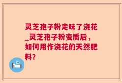 灵芝孢子粉走味了浇花_灵芝孢子粉变质后，如何用作浇花的天然肥料？