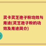 灵卡灵芝孢子粉功效与用途(灵芝孢子粉的功效及用途简介)
