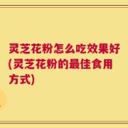 灵芝花粉怎么吃效果好(灵芝花粉的最佳食用方式)