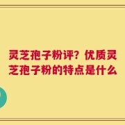 灵芝孢子粉评？优质灵芝孢子粉的特点是什么