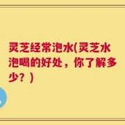 灵芝经常泡水(灵芝水泡喝的好处，你了解多少？)