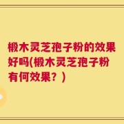 椴木灵芝孢子粉的效果好吗(椴木灵芝孢子粉有何效果？)