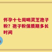 怀孕十七周喝灵芝孢子粉？孢子粉保质期多长时间